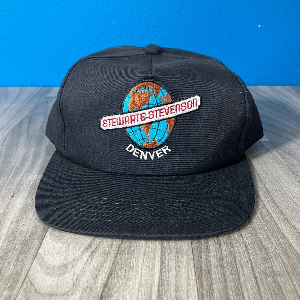 K-Products Stewart & Stevenson Denver Hat Men's Adjustable‎ Snapback Black USA
